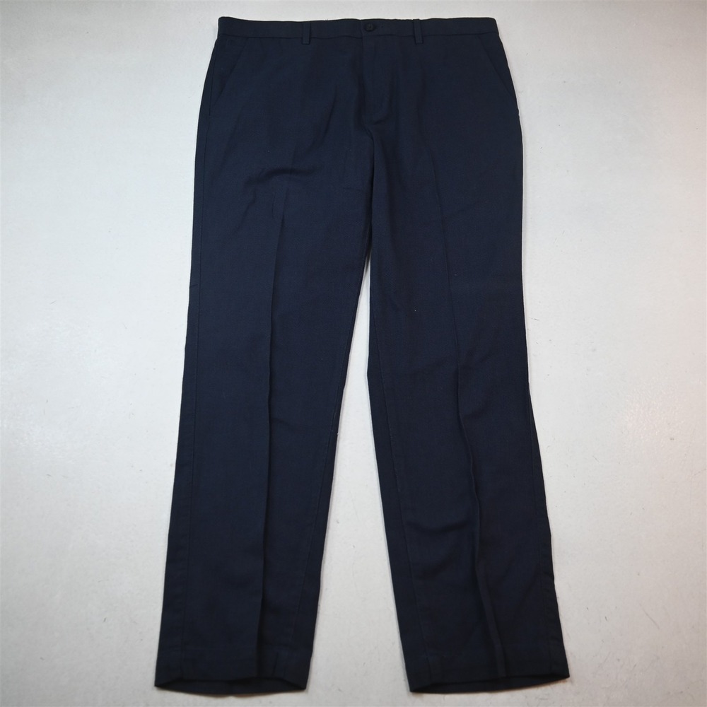Banana Republic 35x30 Navy Blue 100% Cotton Kentfield Straight Dress Mens Pants